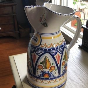Spanish Ceramic Sangria Pitcher